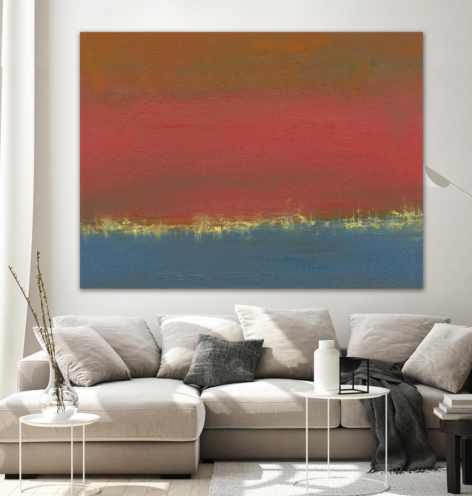 Harbor Light IV by Sharon Gordon on GIANT ART - red abstract