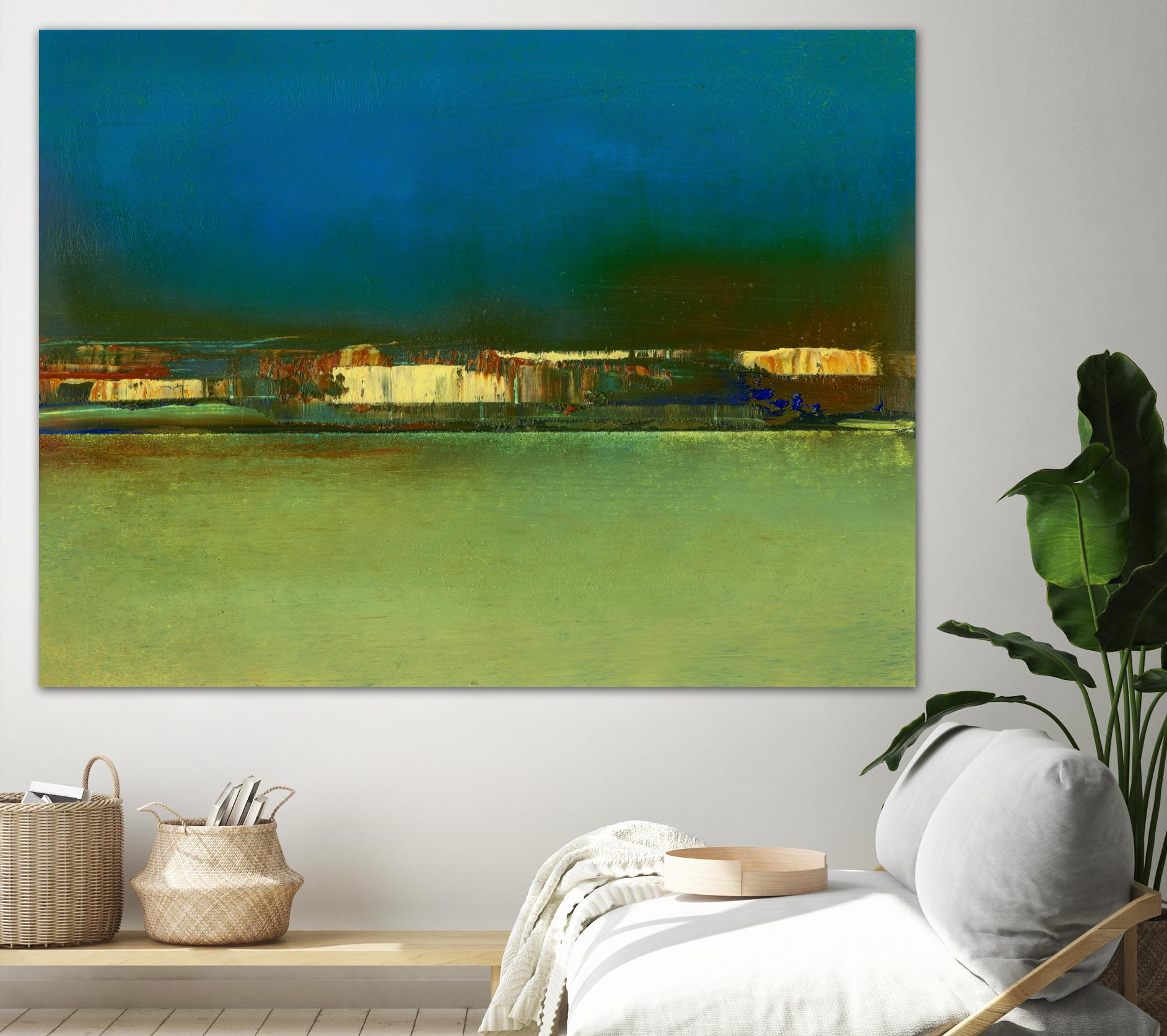 City Afar I by Sharon Gordon on GIANT ART - blue abstract