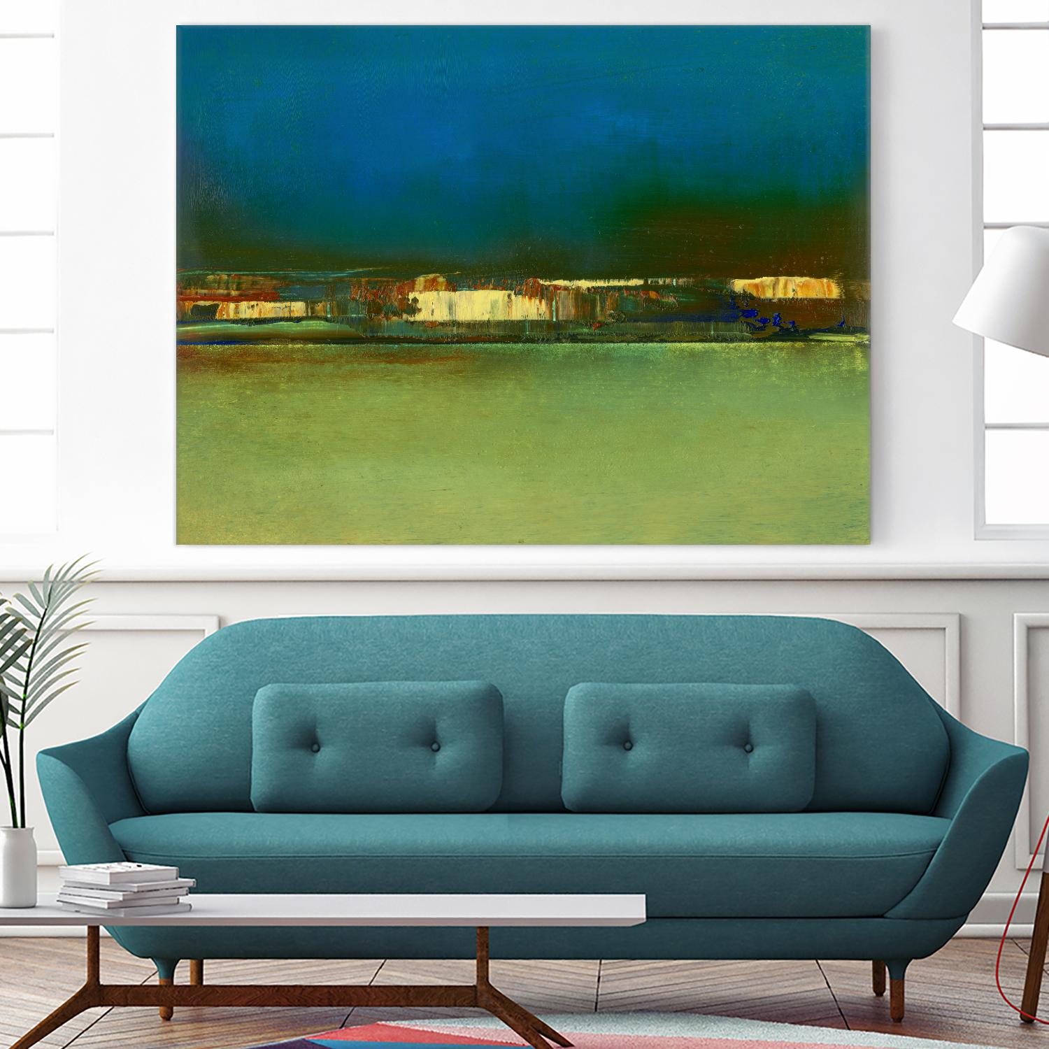 City Afar I by Sharon Gordon on GIANT ART - blue abstract