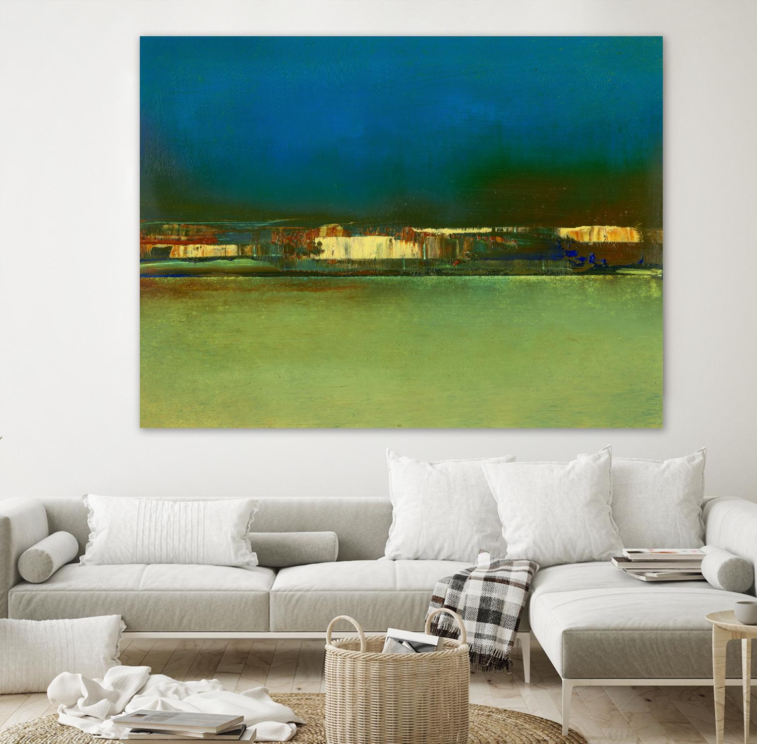 City Afar I by Sharon Gordon on GIANT ART - blue abstract