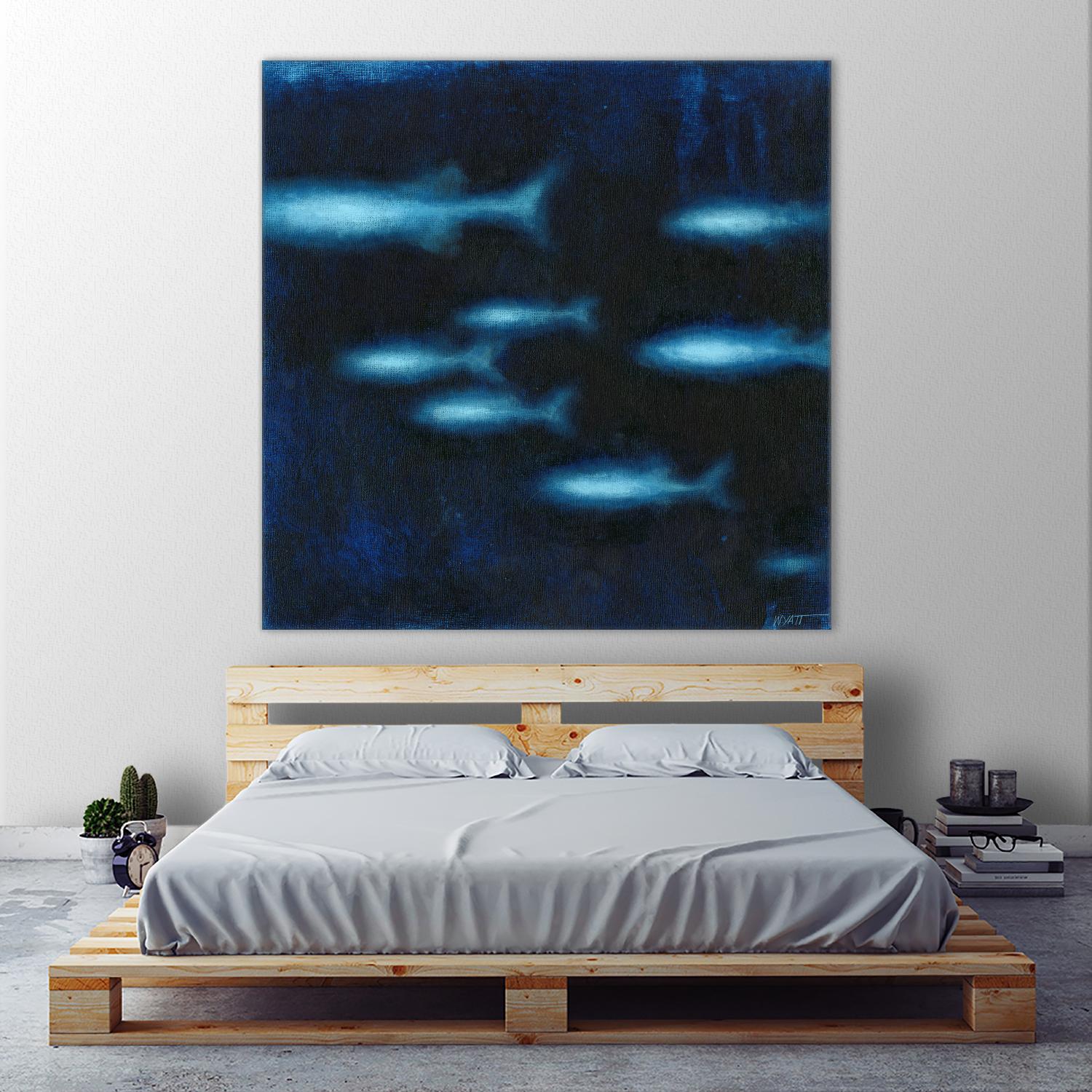 School II by Norman Wyatt on GIANT ART - blue abstract