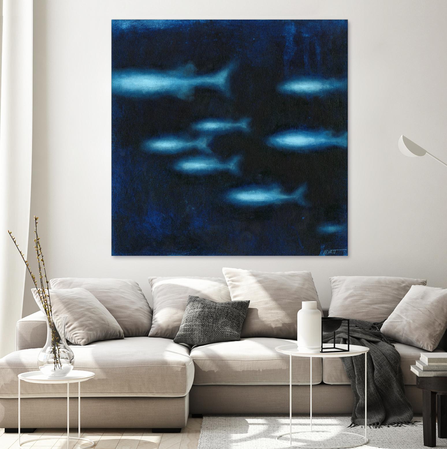 School II by Norman Wyatt on GIANT ART - blue abstract