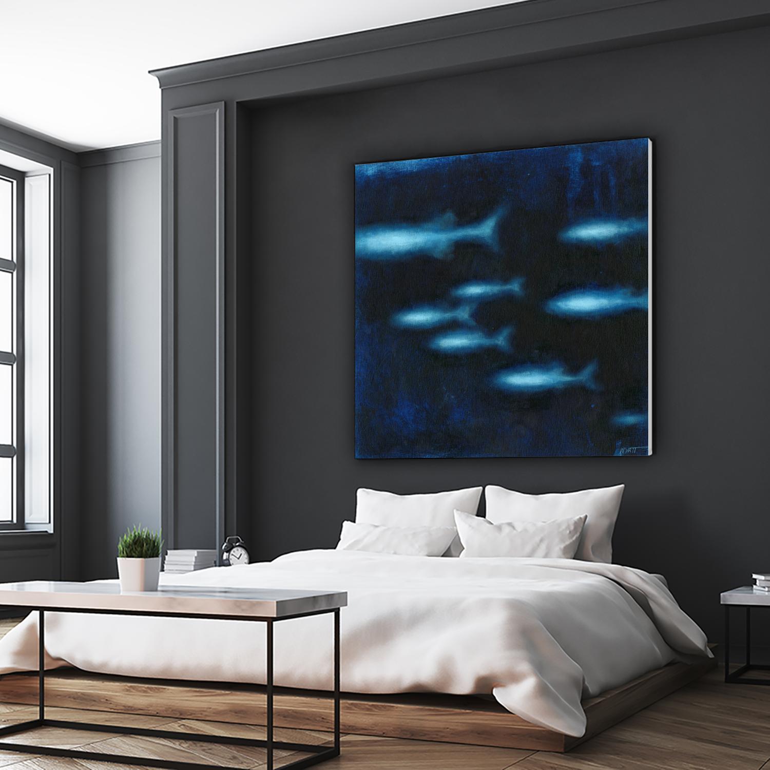 School II by Norman Wyatt on GIANT ART - blue abstract