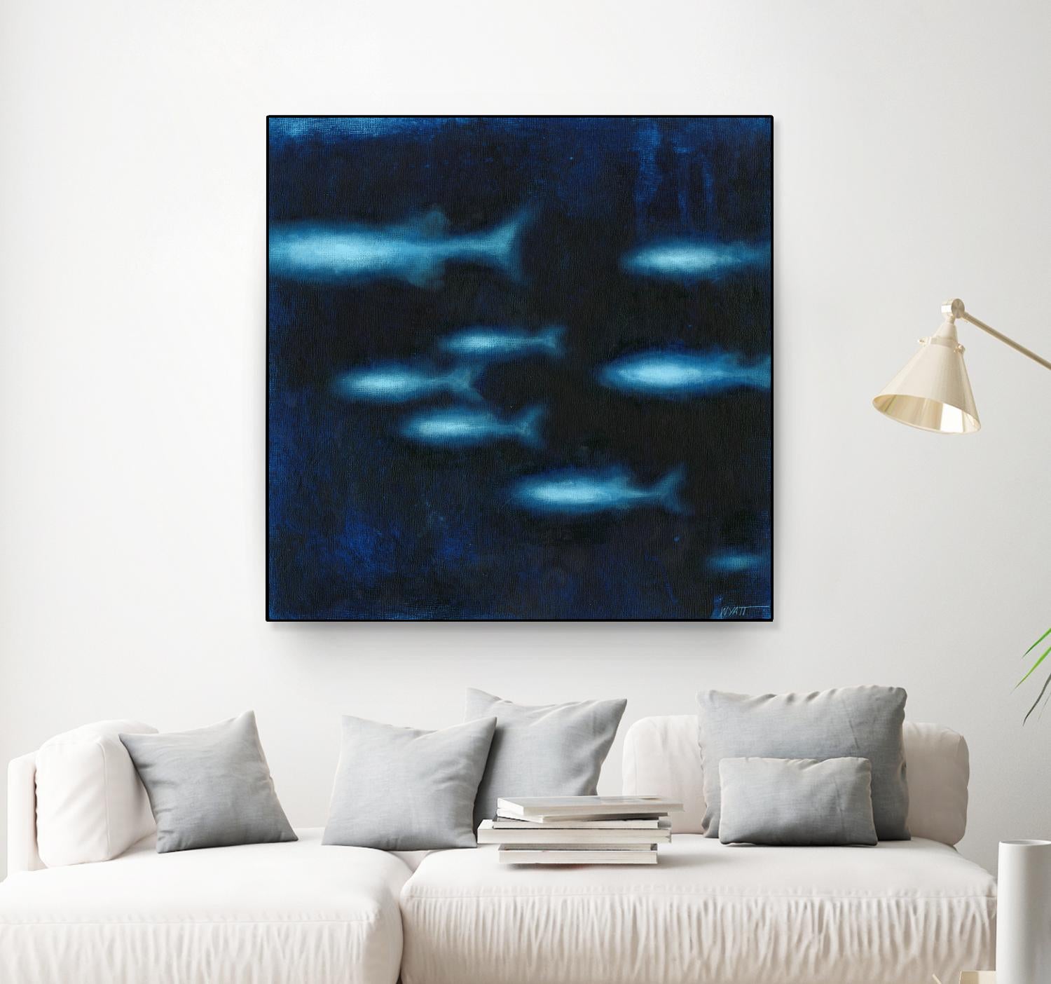 School II by Norman Wyatt on GIANT ART - blue abstract