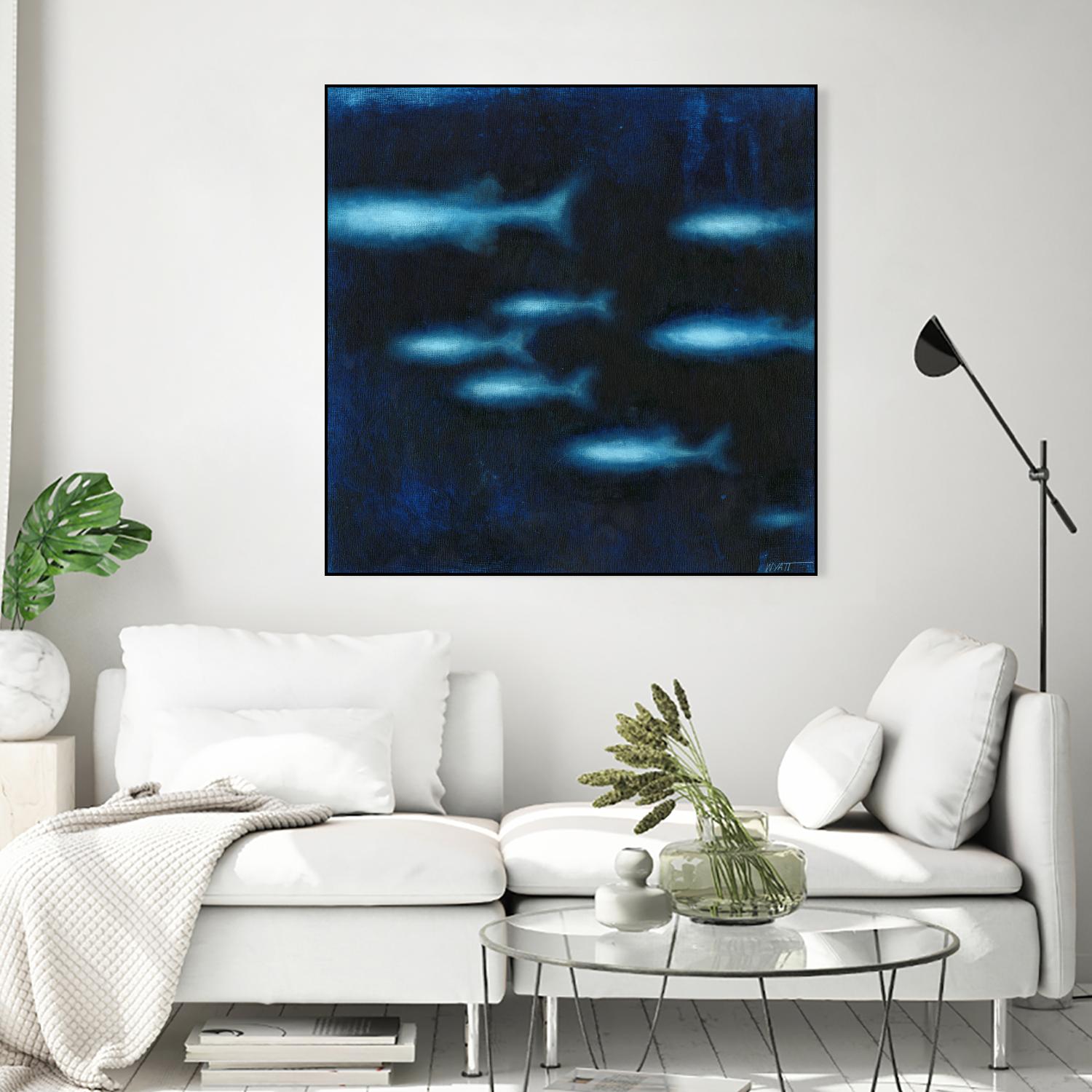 School II by Norman Wyatt on GIANT ART - blue abstract