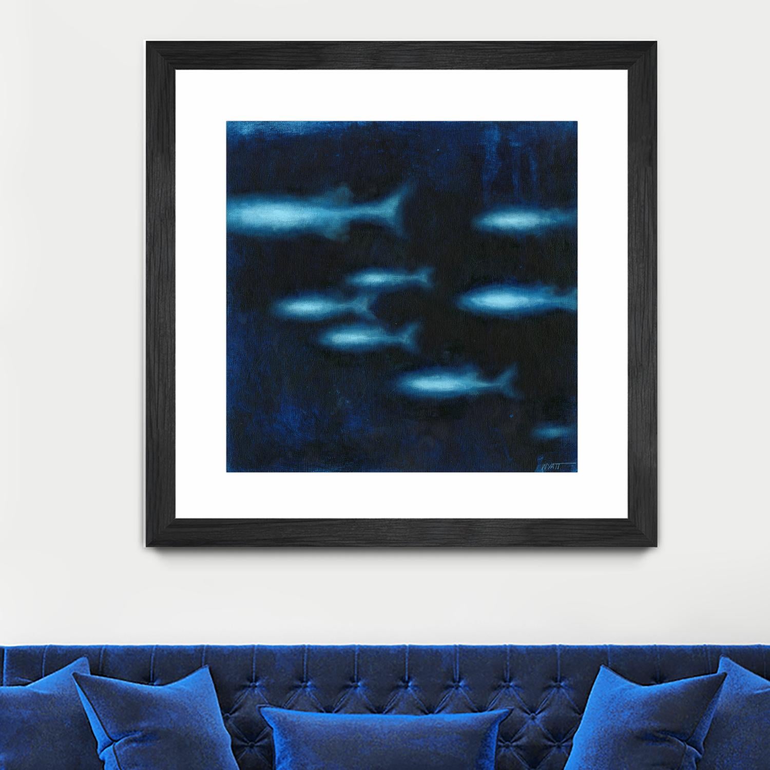 School II by Norman Wyatt on GIANT ART - blue abstract