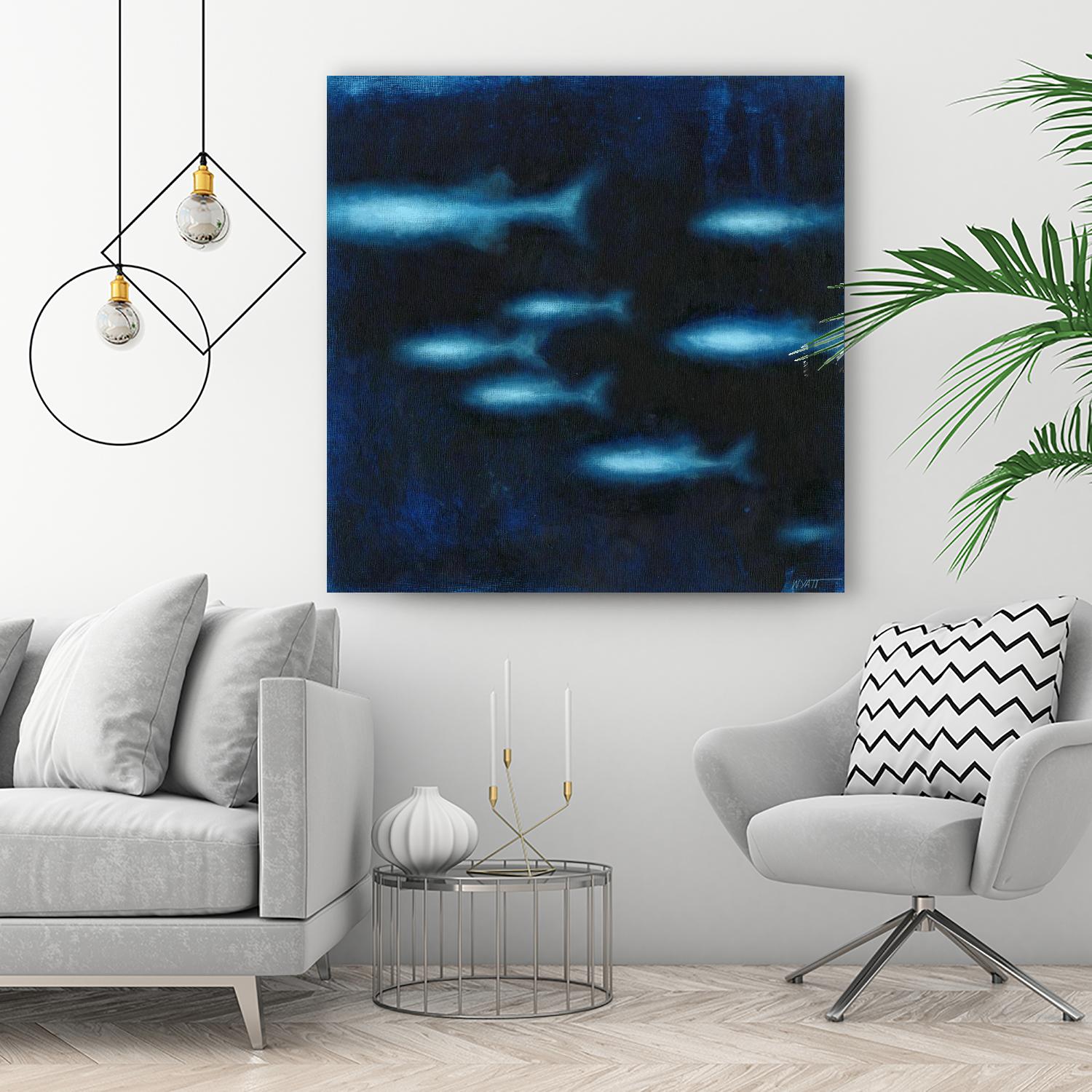 School II by Norman Wyatt on GIANT ART - blue abstract