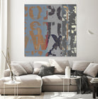 Alphabet Overlay II by Vision Studio on GIANT ART - blue abstract