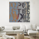 Alphabet Overlay II by Vision Studio on GIANT ART - blue abstract