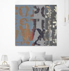 Alphabet Overlay II by Vision Studio on GIANT ART - blue abstract