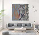 Alphabet Overlay II by Vision Studio on GIANT ART - blue abstract