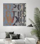 Alphabet Overlay II by Vision Studio on GIANT ART - blue abstract