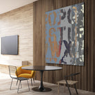 Alphabet Overlay II by Vision Studio on GIANT ART - blue abstract