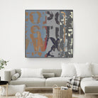 Alphabet Overlay II by Vision Studio on GIANT ART - blue abstract