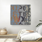 Alphabet Overlay II by Vision Studio on GIANT ART - blue abstract