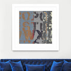 Alphabet Overlay II by Vision Studio on GIANT ART - blue abstract