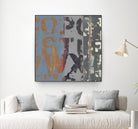 Alphabet Overlay II by Vision Studio on GIANT ART - blue abstract