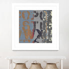 Alphabet Overlay II by Vision Studio on GIANT ART - blue abstract