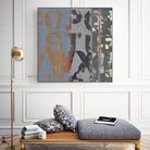 Alphabet Overlay II by Vision Studio on GIANT ART - blue abstract