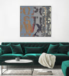 Alphabet Overlay II by Vision Studio on GIANT ART - blue abstract