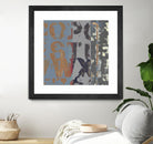 Alphabet Overlay II by Vision Studio on GIANT ART - blue abstract