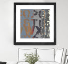 Alphabet Overlay II by Vision Studio on GIANT ART - blue abstract