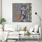 Alphabet Overlay II by Vision Studio on GIANT ART - blue abstract