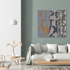 Alphabet Overlay II by Vision Studio on GIANT ART - blue abstract