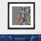 Alphabet Overlay II by Vision Studio on GIANT ART - blue abstract