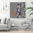 Alphabet Overlay II by Vision Studio on GIANT ART - blue abstract