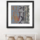 Alphabet Overlay II by Vision Studio on GIANT ART - blue abstract