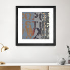 Alphabet Overlay II by Vision Studio on GIANT ART - blue abstract