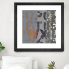 Alphabet Overlay II by Vision Studio on GIANT ART - blue abstract