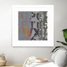 Alphabet Overlay II by Vision Studio on GIANT ART - blue abstract