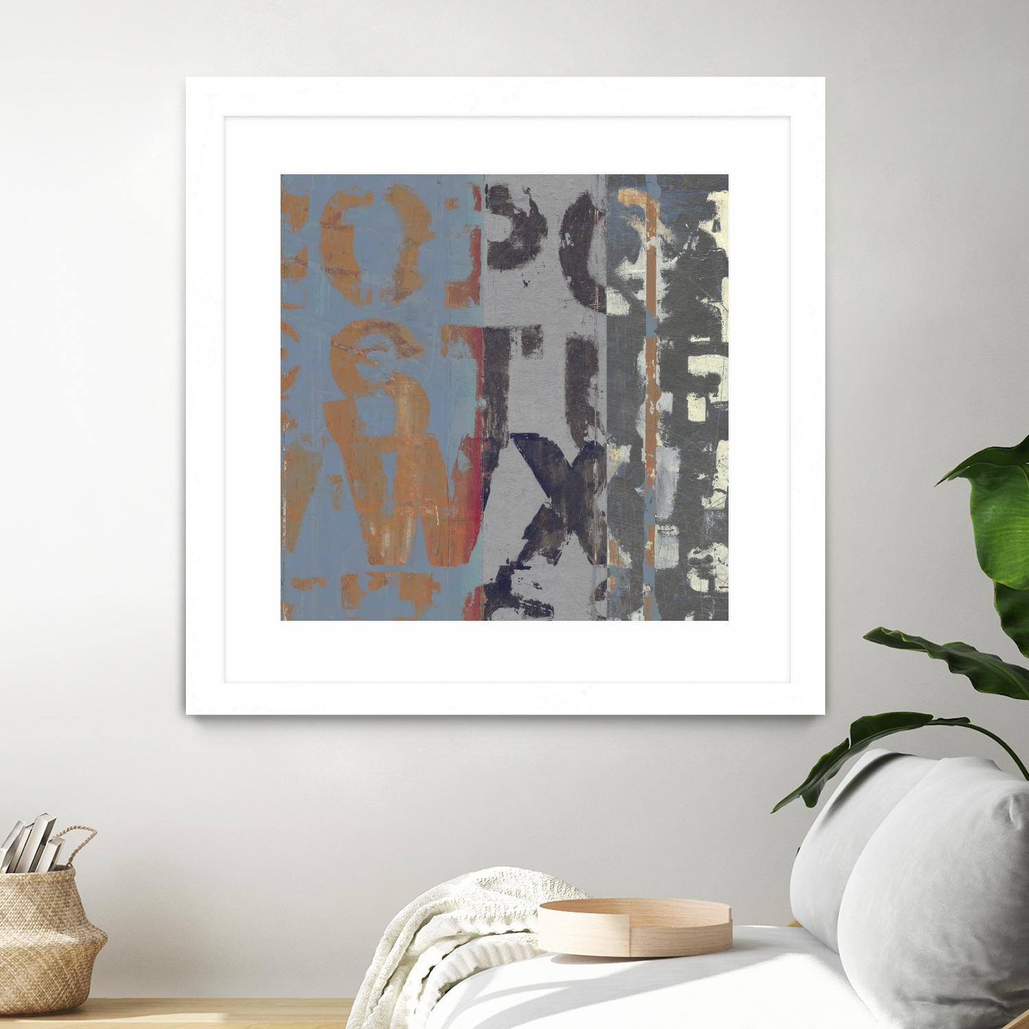 Alphabet Overlay II by Vision Studio on GIANT ART - blue abstract