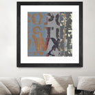 Alphabet Overlay II by Vision Studio on GIANT ART - blue abstract