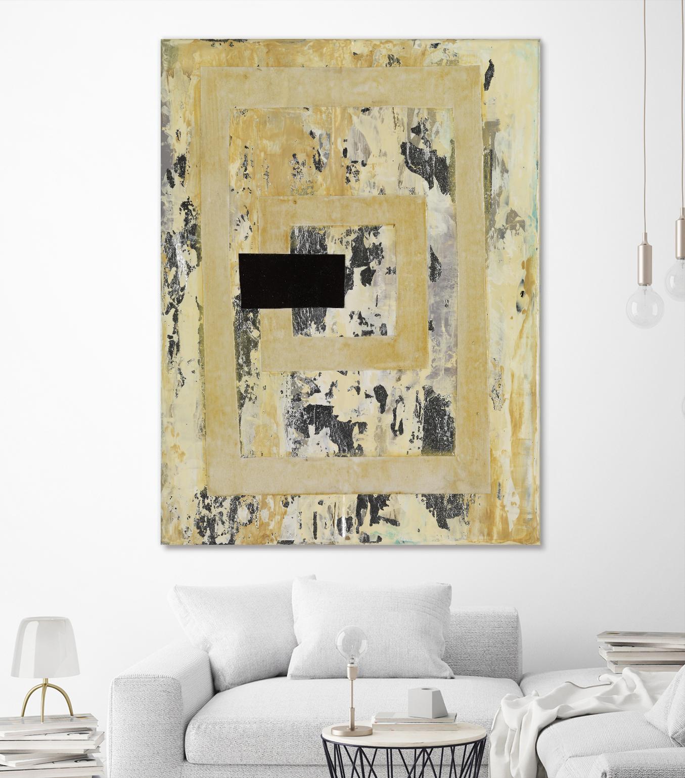 Nickels & Dimes III by Natalie Avondet on GIANT ART - yellow abstract
