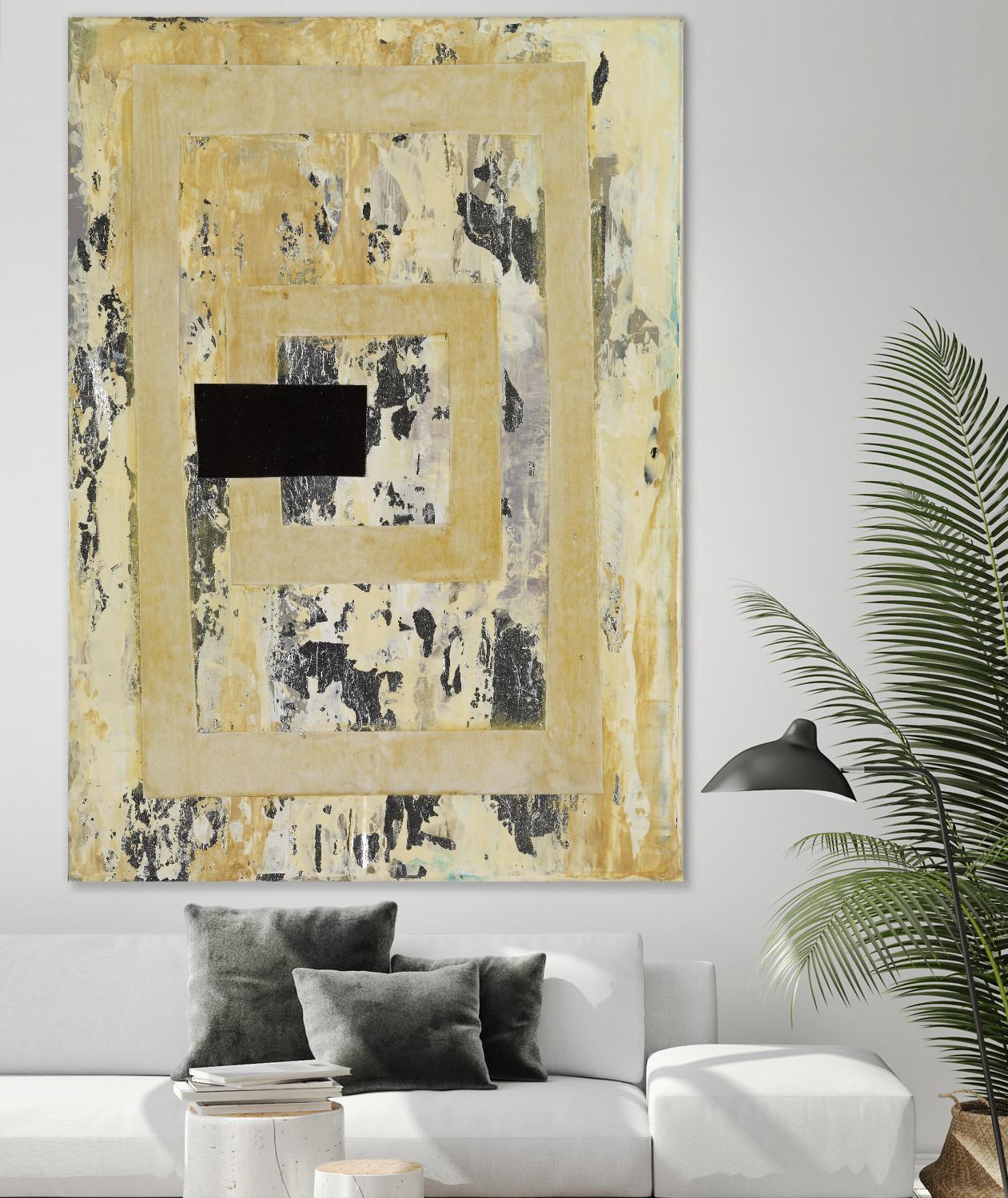 Nickels & Dimes III by Natalie Avondet on GIANT ART - yellow abstract