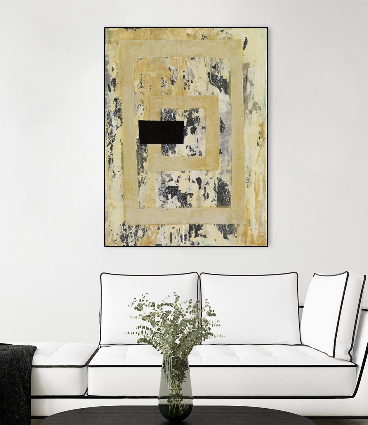 Nickels & Dimes III by Natalie Avondet on GIANT ART - yellow abstract