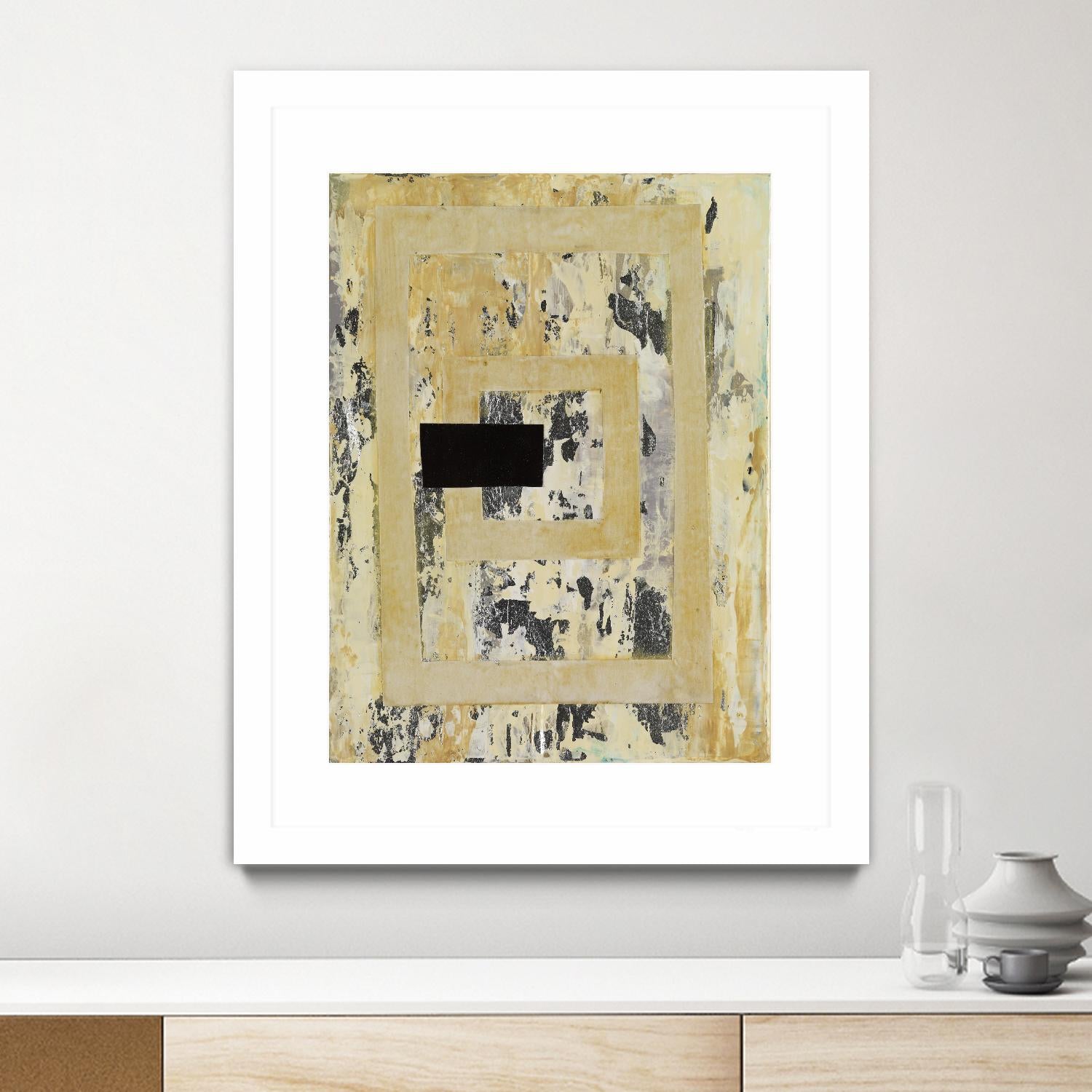 Nickels & Dimes III by Natalie Avondet on GIANT ART - yellow abstract