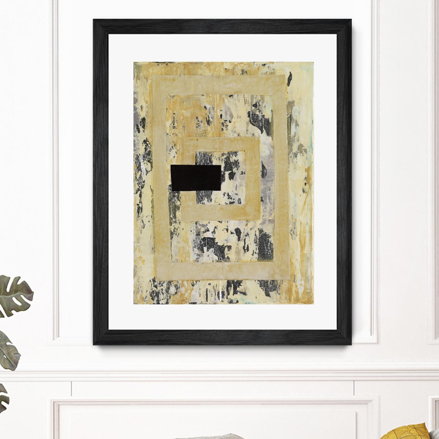 Nickels & Dimes III by Natalie Avondet on GIANT ART - yellow abstract