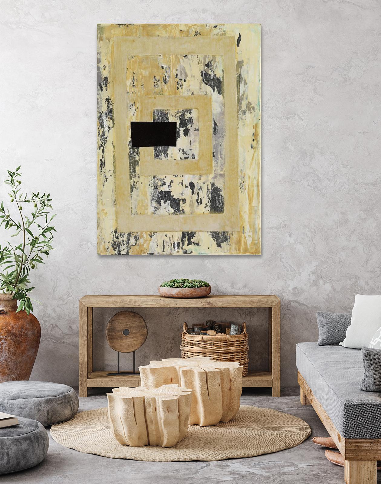 Nickels & Dimes III by Natalie Avondet on GIANT ART - yellow abstract