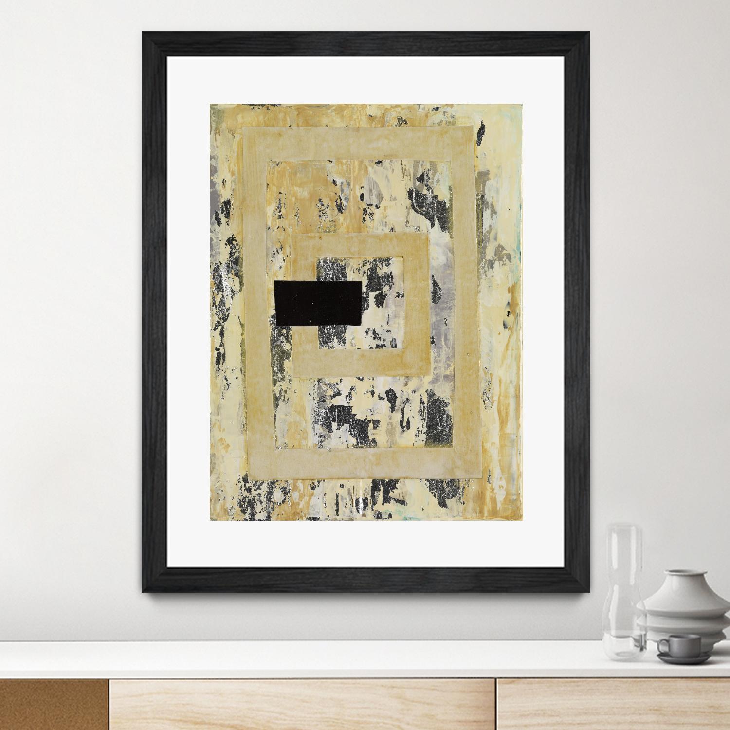 Nickels & Dimes III by Natalie Avondet on GIANT ART - yellow abstract