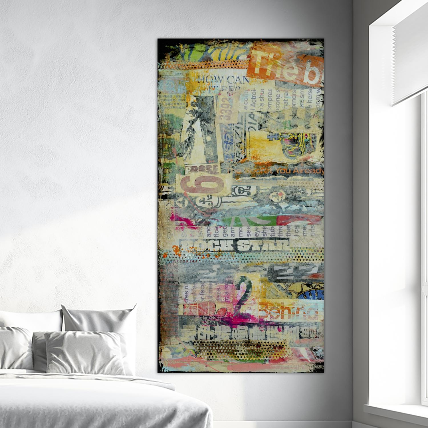 In the Mix I by Erin Ashley on GIANT ART - orange abstract