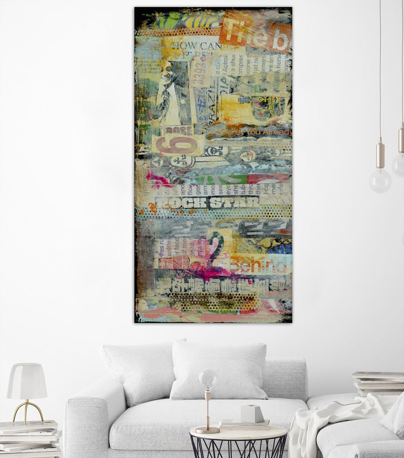 In the Mix I by Erin Ashley on GIANT ART - orange abstract