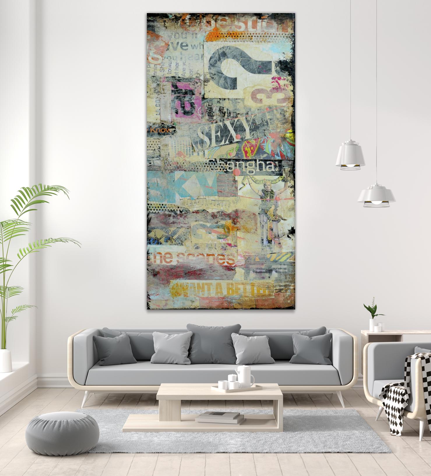 In the Mix II by Erin Ashley on GIANT ART - orange abstract