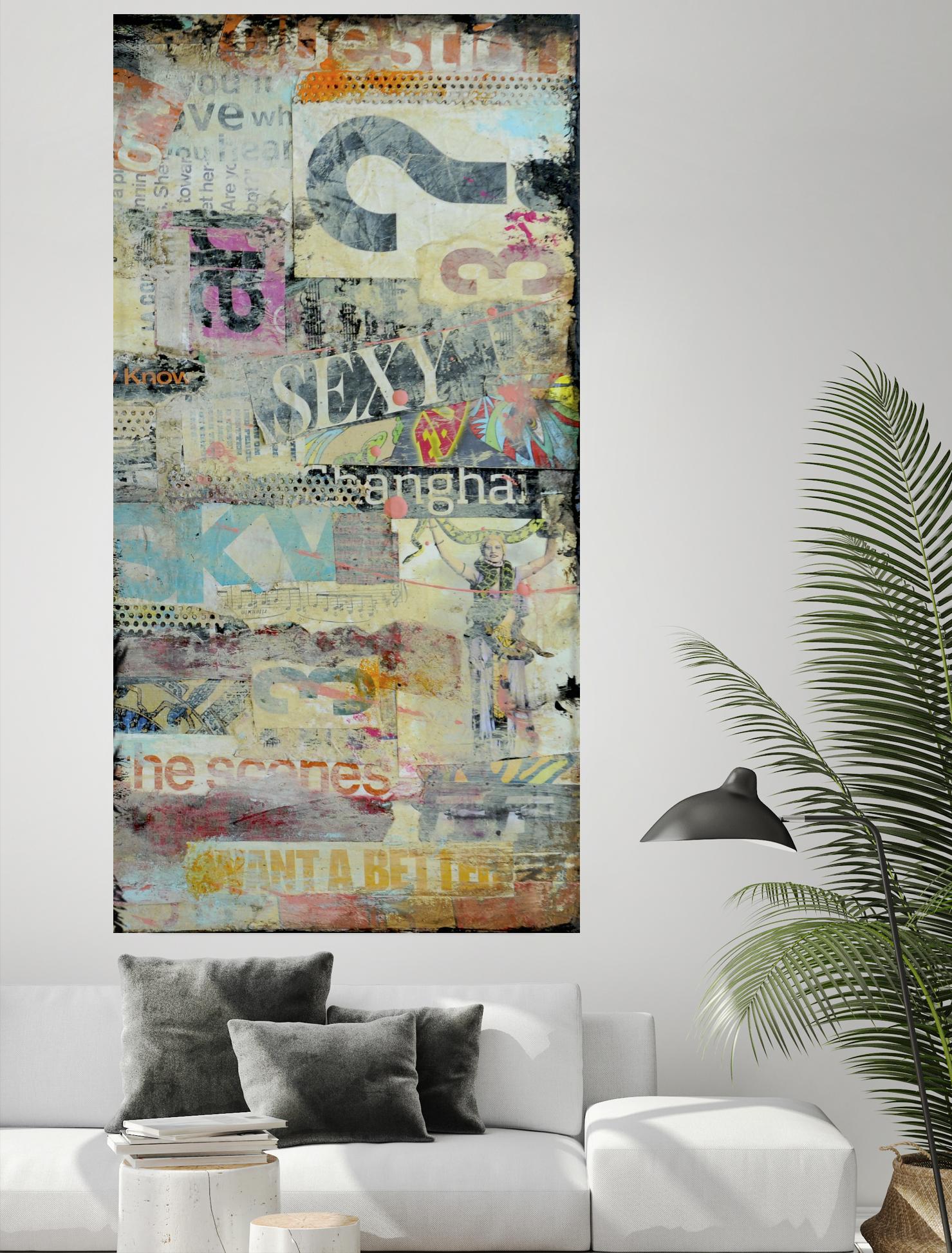 In the Mix II by Erin Ashley on GIANT ART - orange abstract