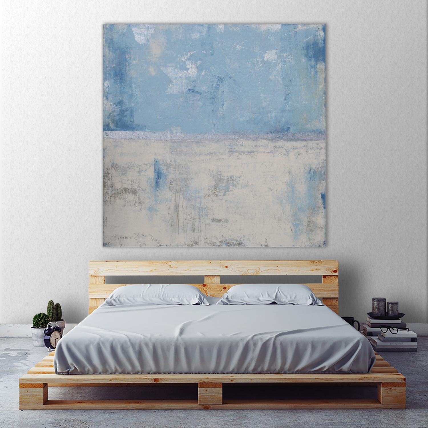 Silver Aura by Erin Ashley on GIANT ART - blue abstract