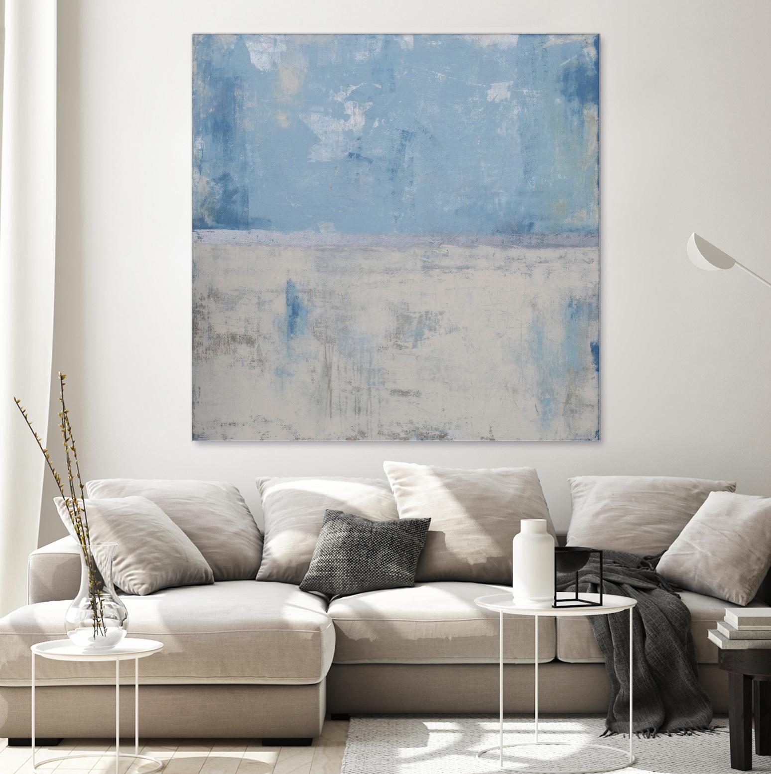 Silver Aura by Erin Ashley on GIANT ART - blue abstract