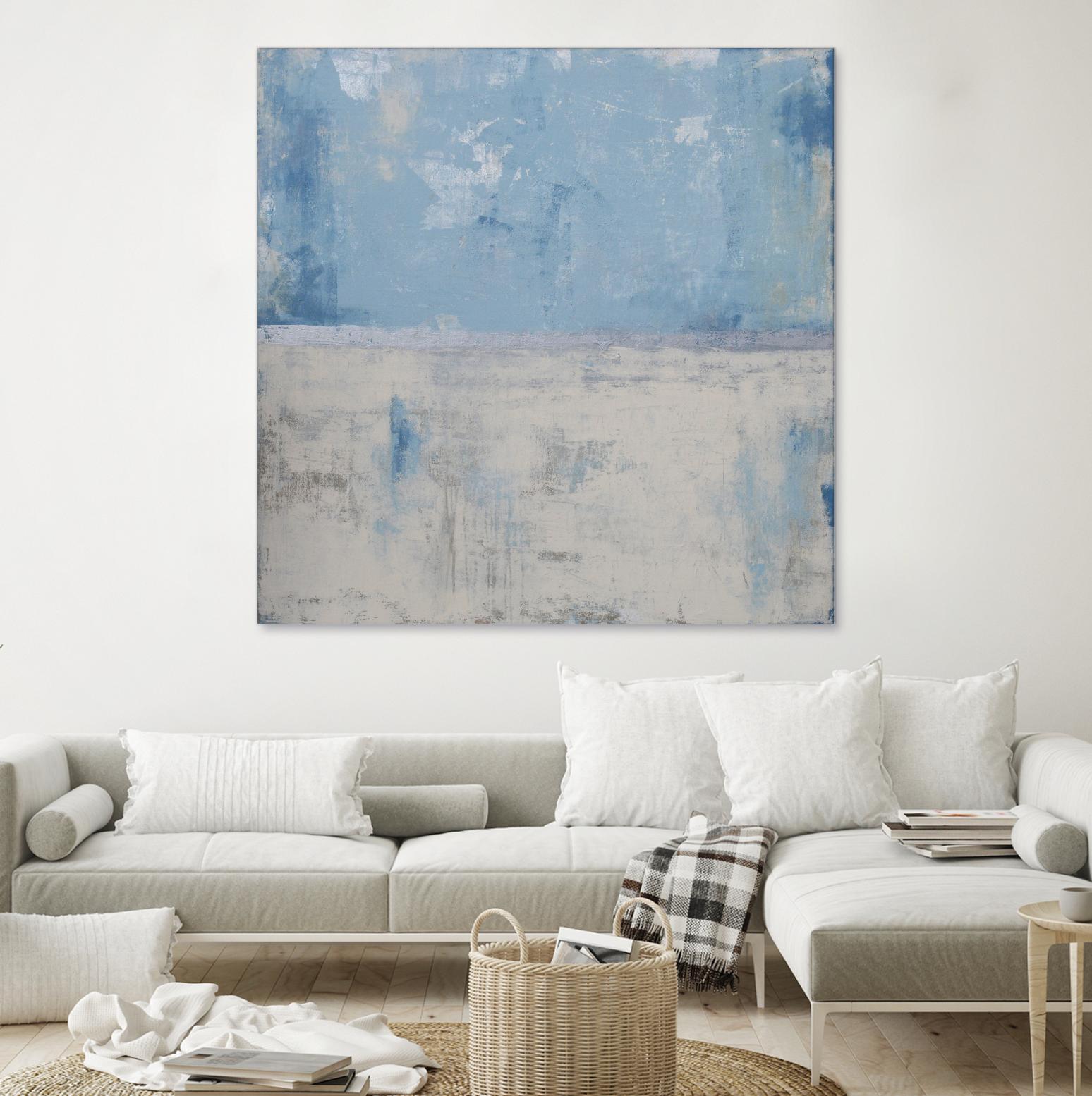 Silver Aura by Erin Ashley on GIANT ART - blue abstract